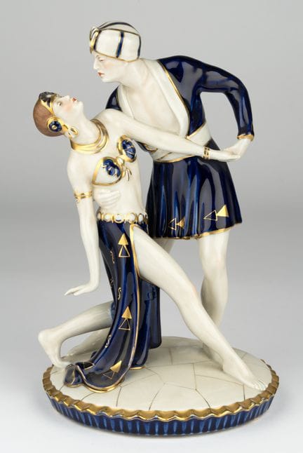 艾哈迈德和茉莉、鲁道夫·瓦伦蒂诺和维尔玛·班基   Royal Dux 1918-1938 电影《酋