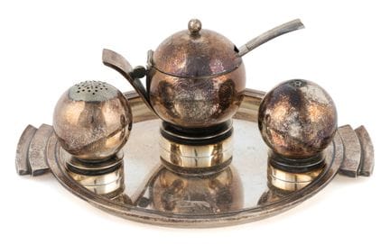 Service à épices Georg Jensen en quatre pièces   P
