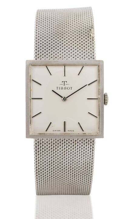 Tissot wristwatch, model 585, with white gold case