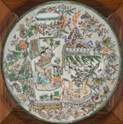 Chinesische Bildplatte   Qing-Dynastie Landschafts