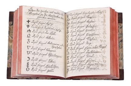 Manuscrit médical provenant de la bibliothèque de 