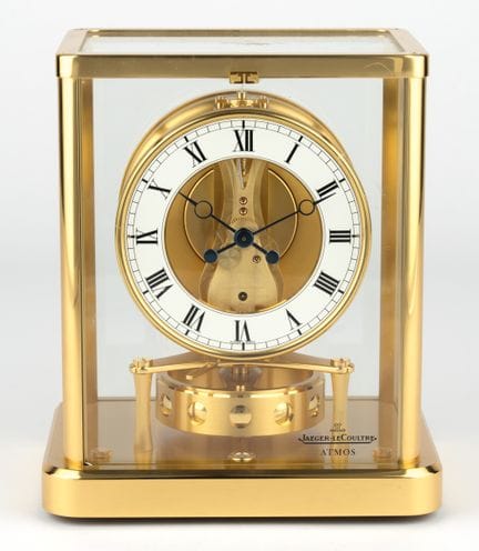 Atmos by Jaeger-LeCoultre. Glass on all sides. In 