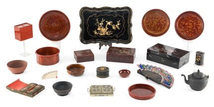 Conjunto de objetos de Asia Oriental: 33 piezas de