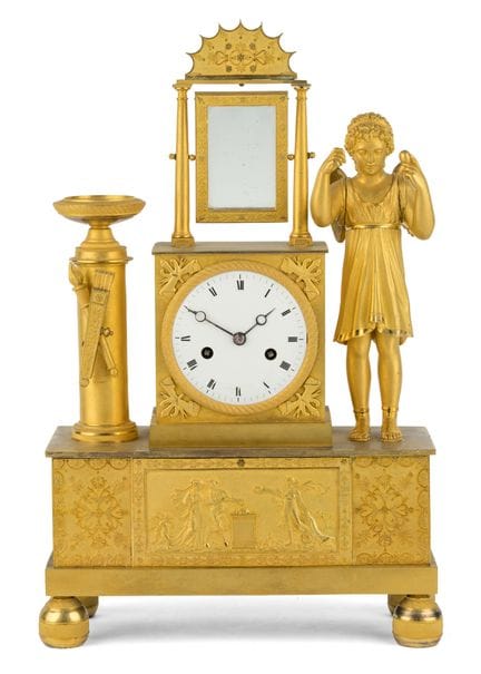 Pendule   Frankreich, erstes Viertel 19. Jhdt. Feu