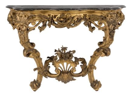Large Louis XV-style wall console   France, 19th c
