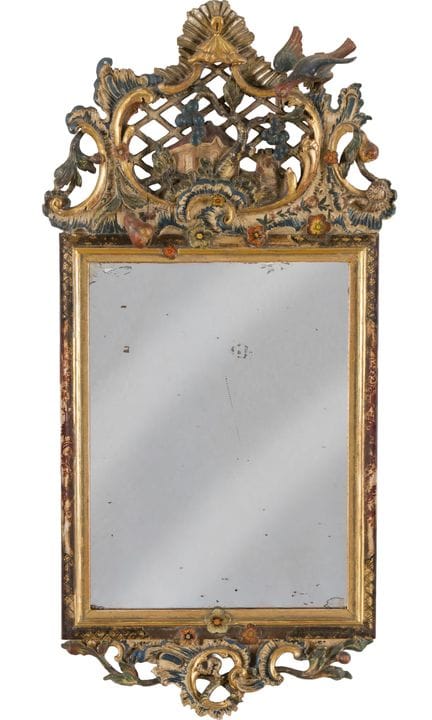 Espejo   Franconia, hacia 1750. Tallado calado. Ma
