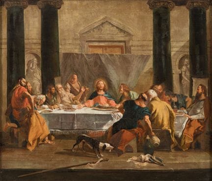 Italian Master   17th/18th century. The Last Suppe