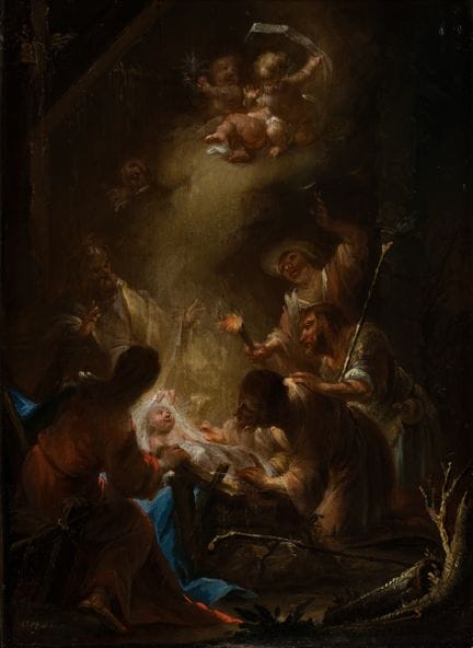 Austrian or Alpine Master   18th century. Two pain