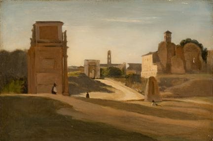 Unknown Master   19th century. Roman Forum.  Oil o