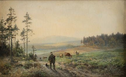 Three paintings by Hugo Kaufmann (1844–1915), Bern