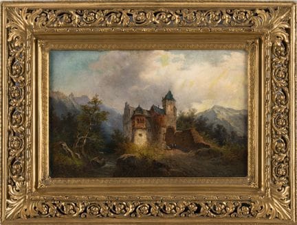 Unbekannter Meister   19. Jhdt. Burgansicht im Geb