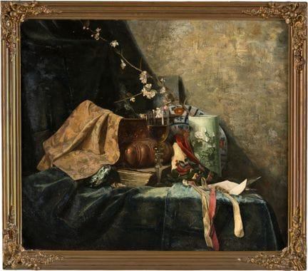 Maître inconnu   XIXe siècle. Nature morte avec un