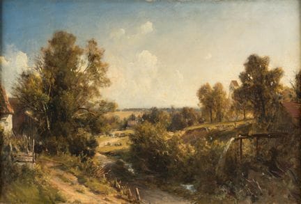 Maestro sconosciuto   XIX secolo. Paesaggio estivo