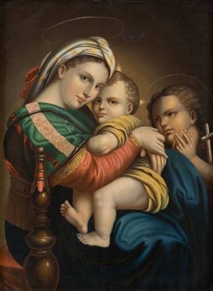Raffaello   1483 Urbino - 1520 Roma (copia di) Mad