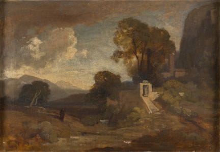 Unknown Master   19th century. Italian landscape w