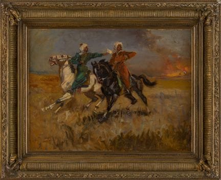 Orientalist   "Orientals on Horseback," circa 1900