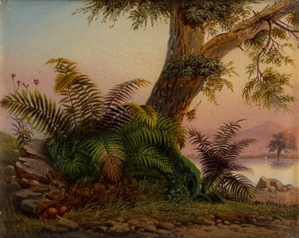 Monogramist   19th century. Two river landscapes. 