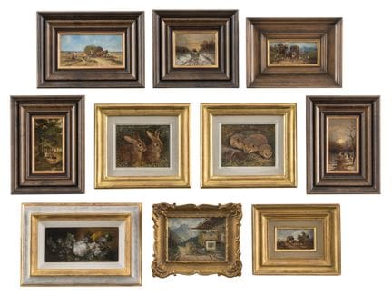 Collection of 10 small-format works by various art