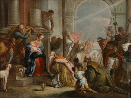 Venetian Master   Early 18th century. Adoration of