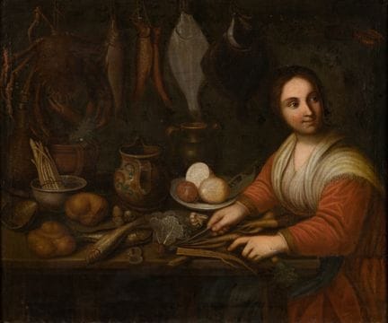Italy or Spain   17th/18th century. Fish and shell