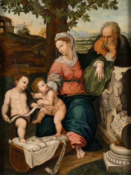 Unknown Master   Circa 1800 The Holy Family and th