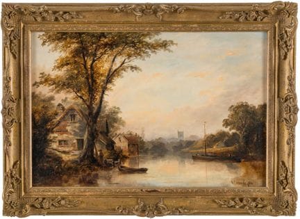 Clements, Henry   Paesaggio fluviale del XIX secol
