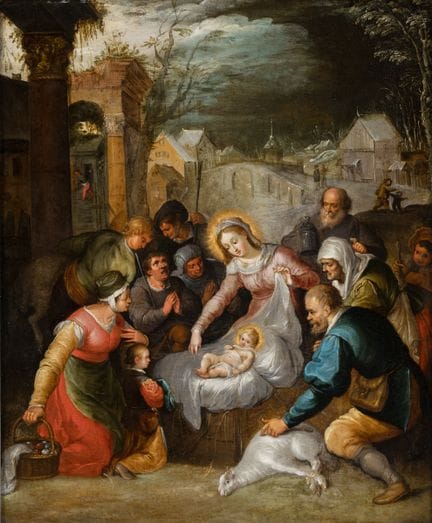 Flemish Master   17th century. Adoration of the Sh