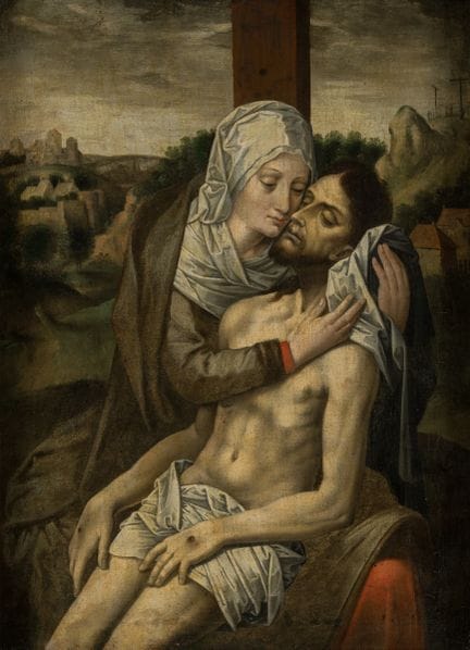 Unknown Master   16th-century Pietà. Oil, probably