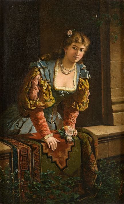 Indistinctly signed   19th/20th century. Waiting f