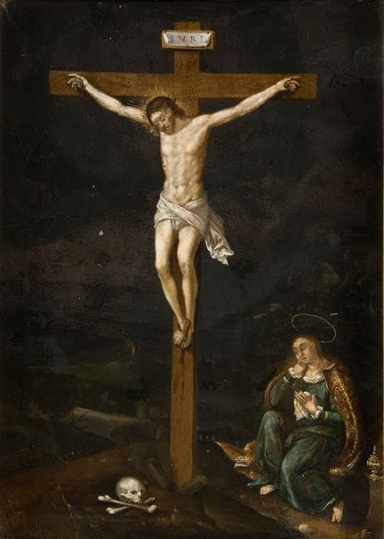 Maestro sconosciuto   XVII secolo. Cristo in croce