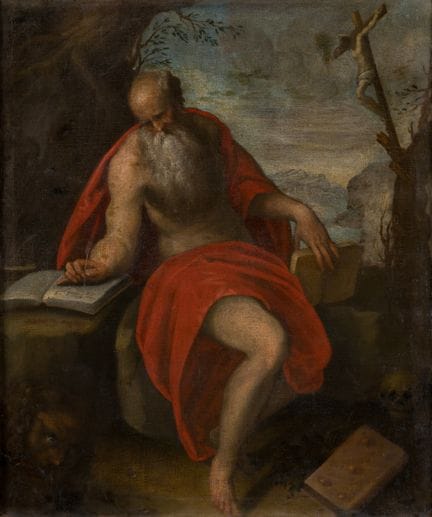 Italian Master   16th century. Saint Jerome.  Oil 