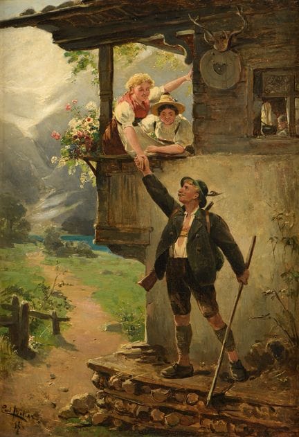 Böker, Carl   1836 Barmen – 1905 Barmen A Warm Wel