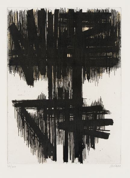 Soulages, Pierre   1919 Rodez - 2022 Nimes. Aguafu