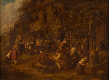 Dutch Master   17th/18th century. In front of the 