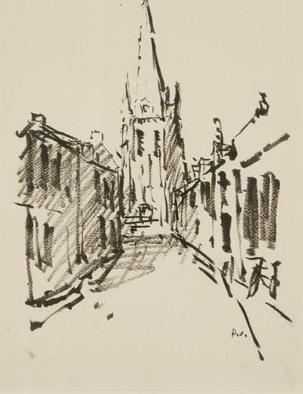 112 Arthur VAN HECKE (1924–2003)
Die Kirche
Tinte 