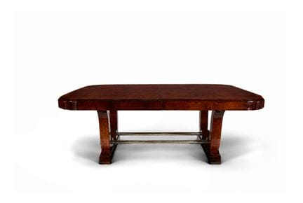 A table made of rosewood and rosewood veneer, with