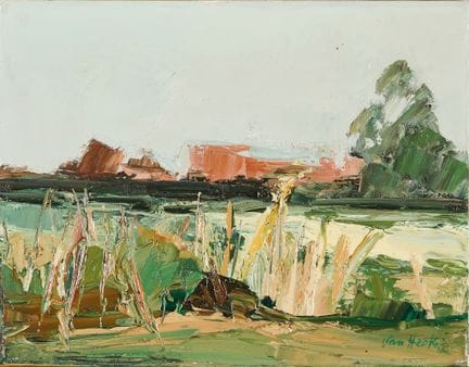 114 Arthur VAN HECKE (1924-2003)
Paesaggio 
Olio s