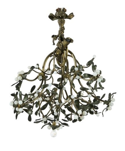 248 Lampadario a forma di palla di vischio in bron