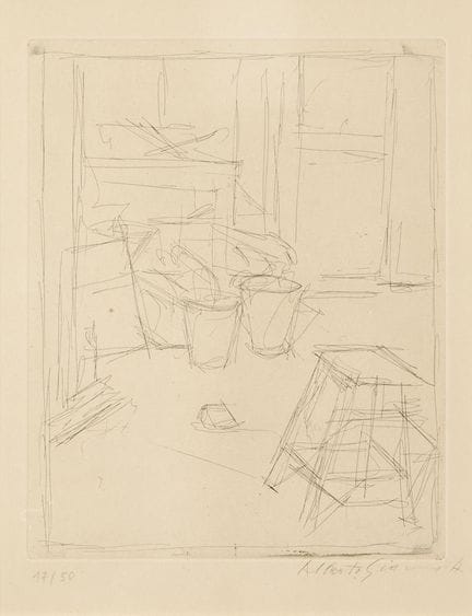 6 Alberto GIACOMETTI (1901–1966)
Atelier mit zwei 