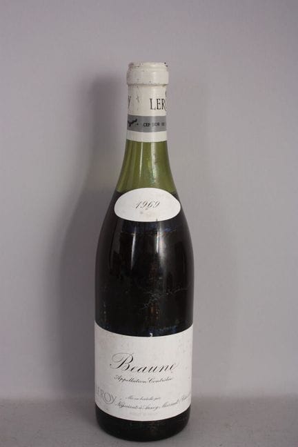 1 Flasche BEAUNE Rotwein (4 cm; Etikett, Rückeneti