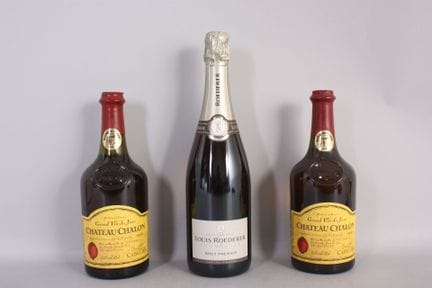 1 Flasche CHAMPAGNE BRUT PREMIER (Etikett sehr lei