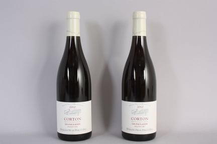 2 B CORTON LES PAULANDS Red (1er Cru) 1 label with