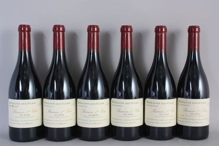6 B BEAUNE LES AVAUX Rotwein (1er Cru), Etiketten 