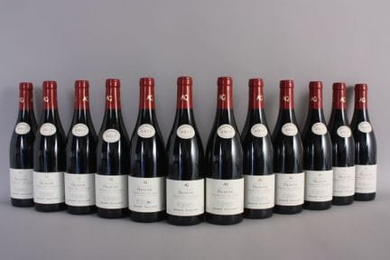 12 B BEAUNE LES AVAUX Rotwein (1er Cru), Etiketten