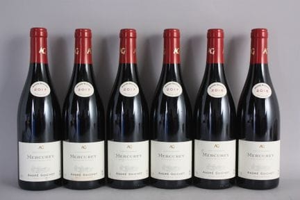 4 B MERCUREY Rot (verschiedene Etiketten) André Go
