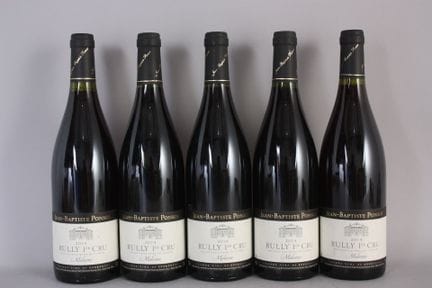 5 B RULLY MOLESME Rotwein (1er Cru) 1 Etikett mit 