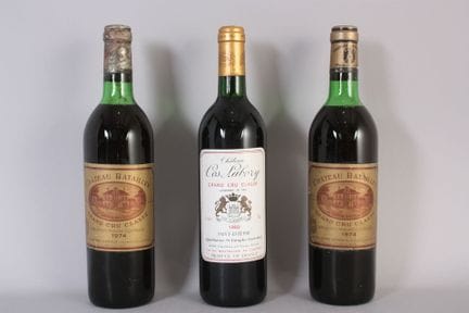 2 B CHÂTEAU BATAILLEY (H.E.; Etiketten leicht abge