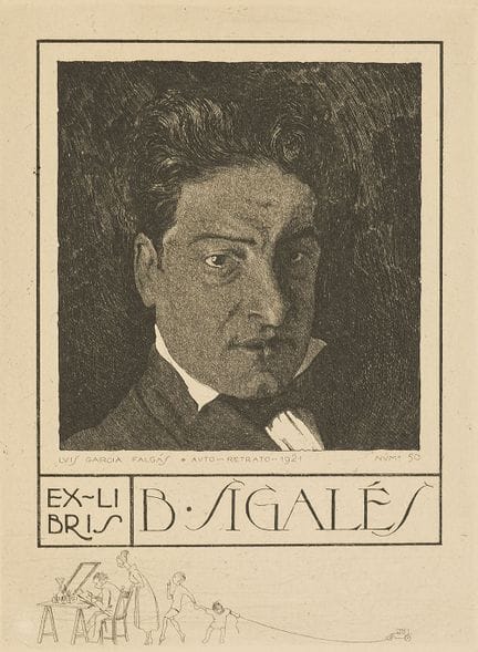 Bookplates. – J. Catasus. Luis Garcia Falgás. Cope