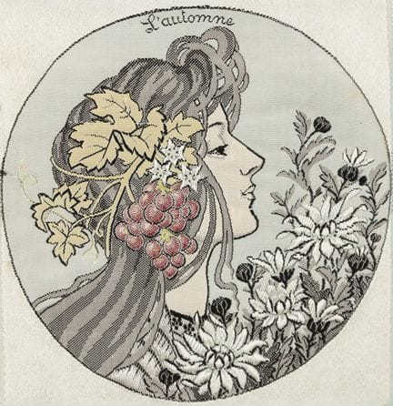 Jugendstil in Seide. Die drei schönen Jahreszeiten