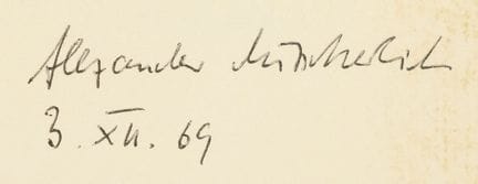 Signaturen / Widmungen in Büchern. – Mitscherlich,